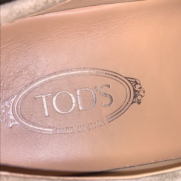 Tod\'s Gray Suede Calf Leather Slip-On Loafers Driving Shoes Rubber Sole Men’s 8 main image 9